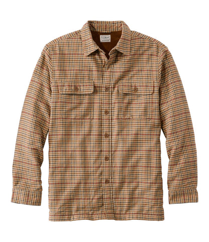 Men's Fleece-Lined Flannel Shirt, Traditional Fit | L.L.Bean outlet - US 7616