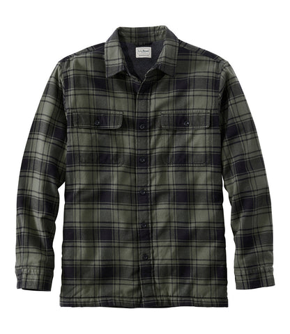 Men's Fleece-Lined Flannel Shirt, Traditional Fit | L.L.Bean outlet - US 7616