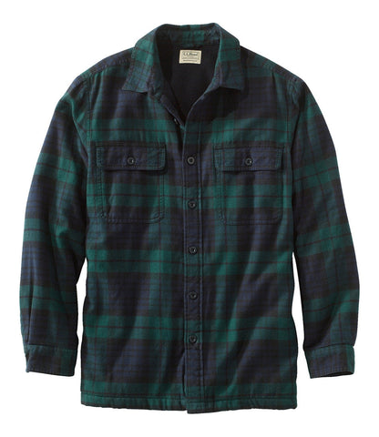 Men's Fleece-Lined Flannel Shirt, Traditional Fit | L.L.Bean outlet - US 7616