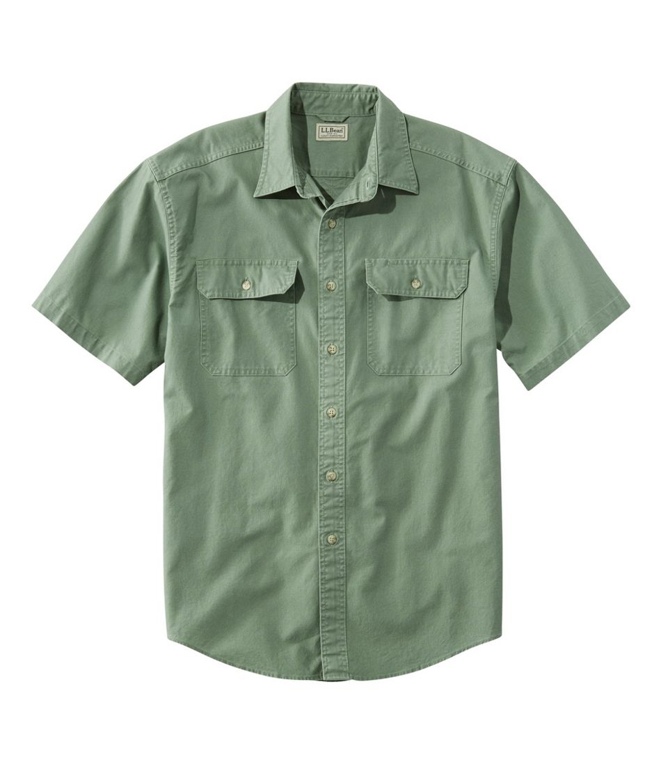 Men's Sunwashed Canvas Shirt, Traditional Fit Short-Sleeve | L.L.Bean sale