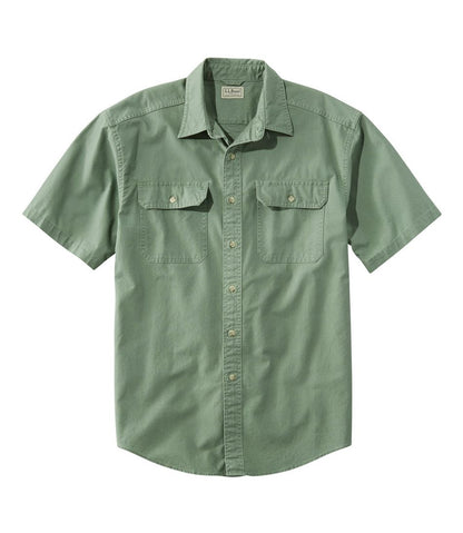 Men's Sunwashed Canvas Shirt, Traditional Fit Short-Sleeve | L.L.Bean sale