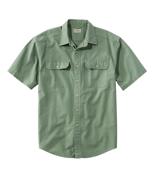 Men's Sunwashed Canvas Shirt, Traditional Fit Short-Sleeve | L.L.Bean sale