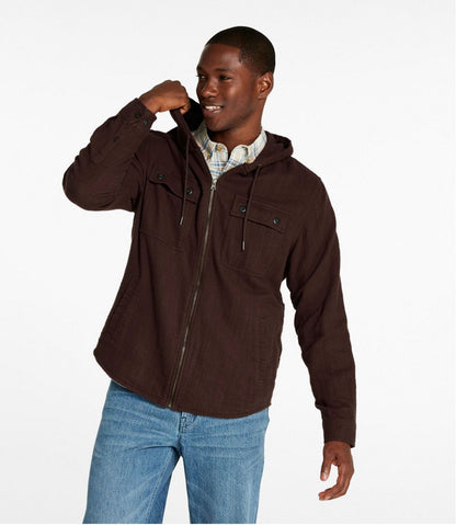 Men's 1912 Field Flannel Shirt, Hooded, Slightly Fitted Untucked Fit | L.L.Bean outlet