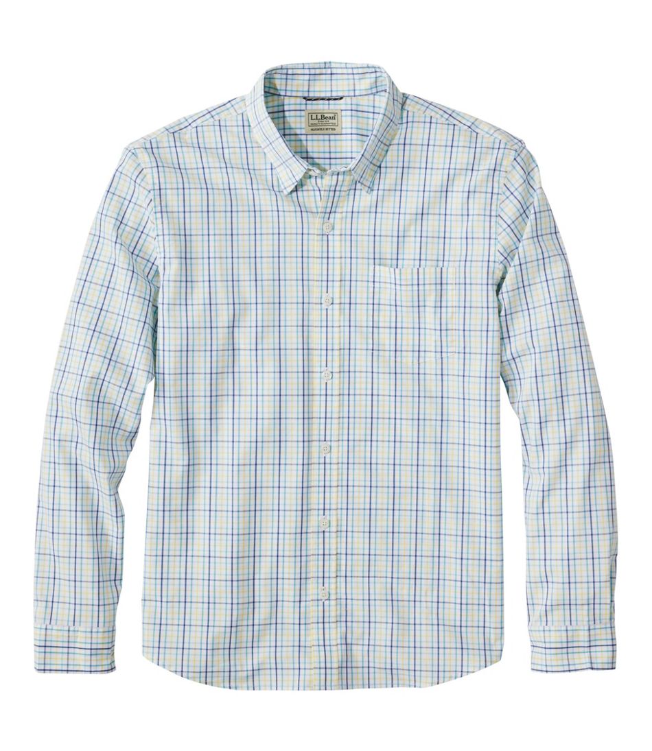 Men's Comfort Stretch Performance® Shirt, Long-Sleeve, Slightly Fitted Untucked Fit, Plaid | L.L.Bean sale