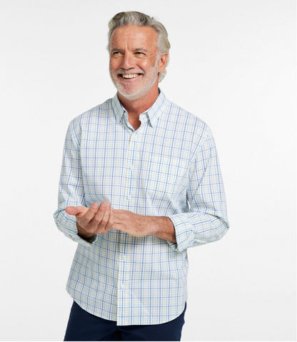 Men's Comfort Stretch Performance® Shirt, Long-Sleeve, Slightly Fitted Untucked Fit, Plaid | L.L.Bean sale