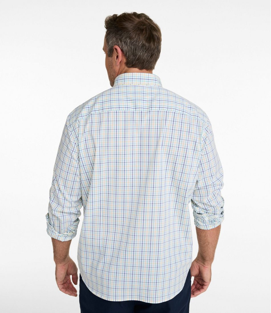 Men's Comfort Stretch Performance® Shirt, Long-Sleeve, Slightly Fitted Untucked Fit, Plaid | L.L.Bean sale