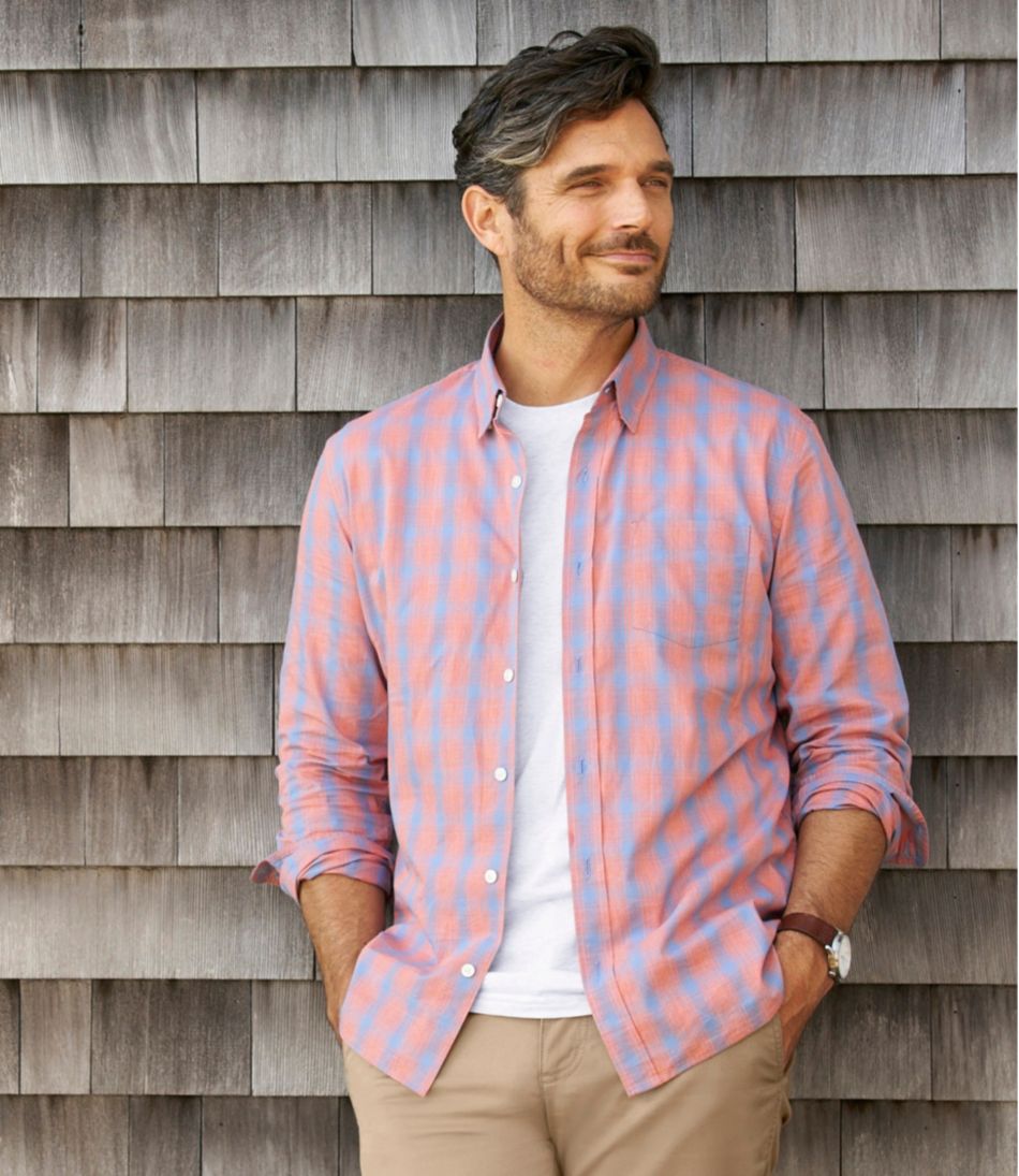 Men's Comfort Stretch Performance® Shirt, Long-Sleeve, Slightly Fitted Untucked Fit, Plaid | L.L.Bean sale