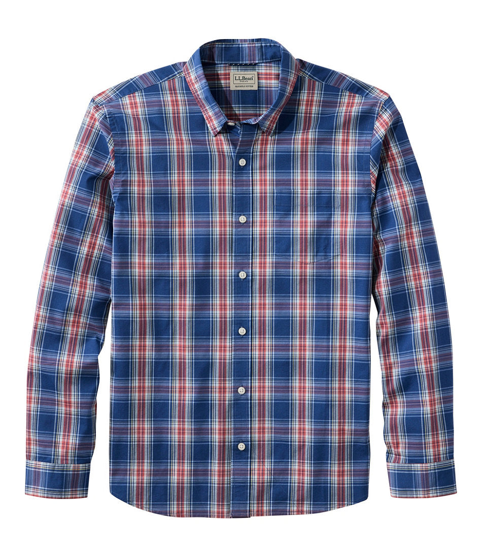 Men's Comfort Stretch Performance® Shirt, Long-Sleeve, Slightly Fitted Untucked Fit, Plaid | L.L.Bean sale - US 3244
