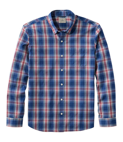 Men's Comfort Stretch Performance® Shirt, Long-Sleeve, Slightly Fitted Untucked Fit, Plaid | L.L.Bean sale - US 3244