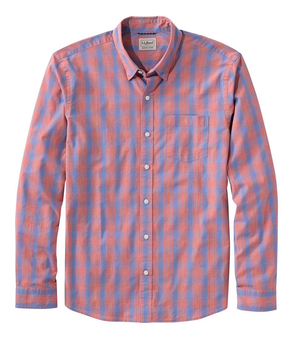 Men's Comfort Stretch Performance® Shirt, Long-Sleeve, Slightly Fitted Untucked Fit, Plaid | L.L.Bean sale - US 3244