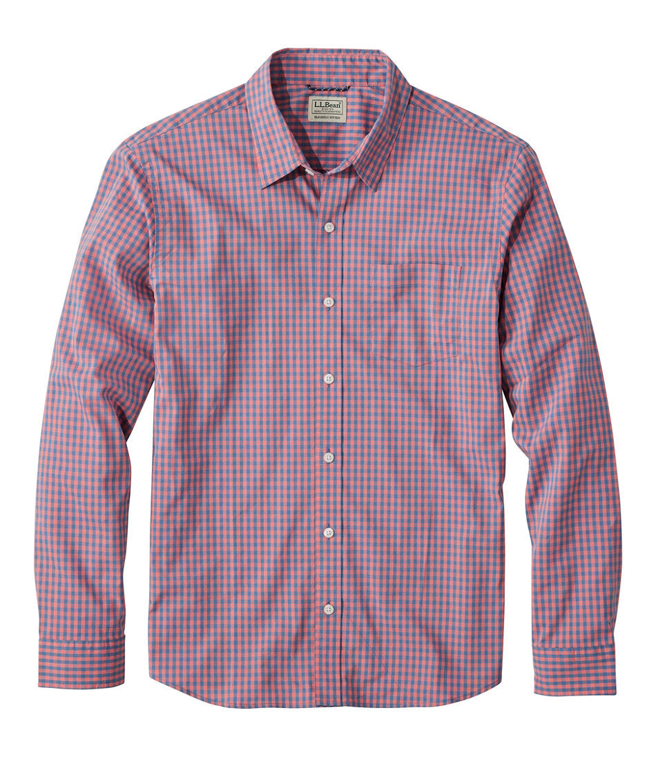 Men's Comfort Stretch Performance® Shirt, Long-Sleeve, Slightly Fitted Untucked Fit, Plaid | L.L.Bean sale - US 3244