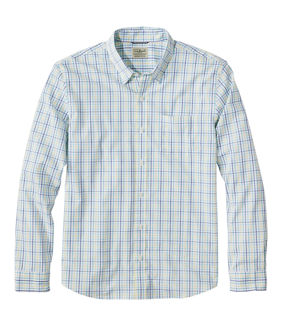 Men's Comfort Stretch Performance® Shirt, Long-Sleeve, Slightly Fitted Untucked Fit, Plaid | L.L.Bean sale - US 3244