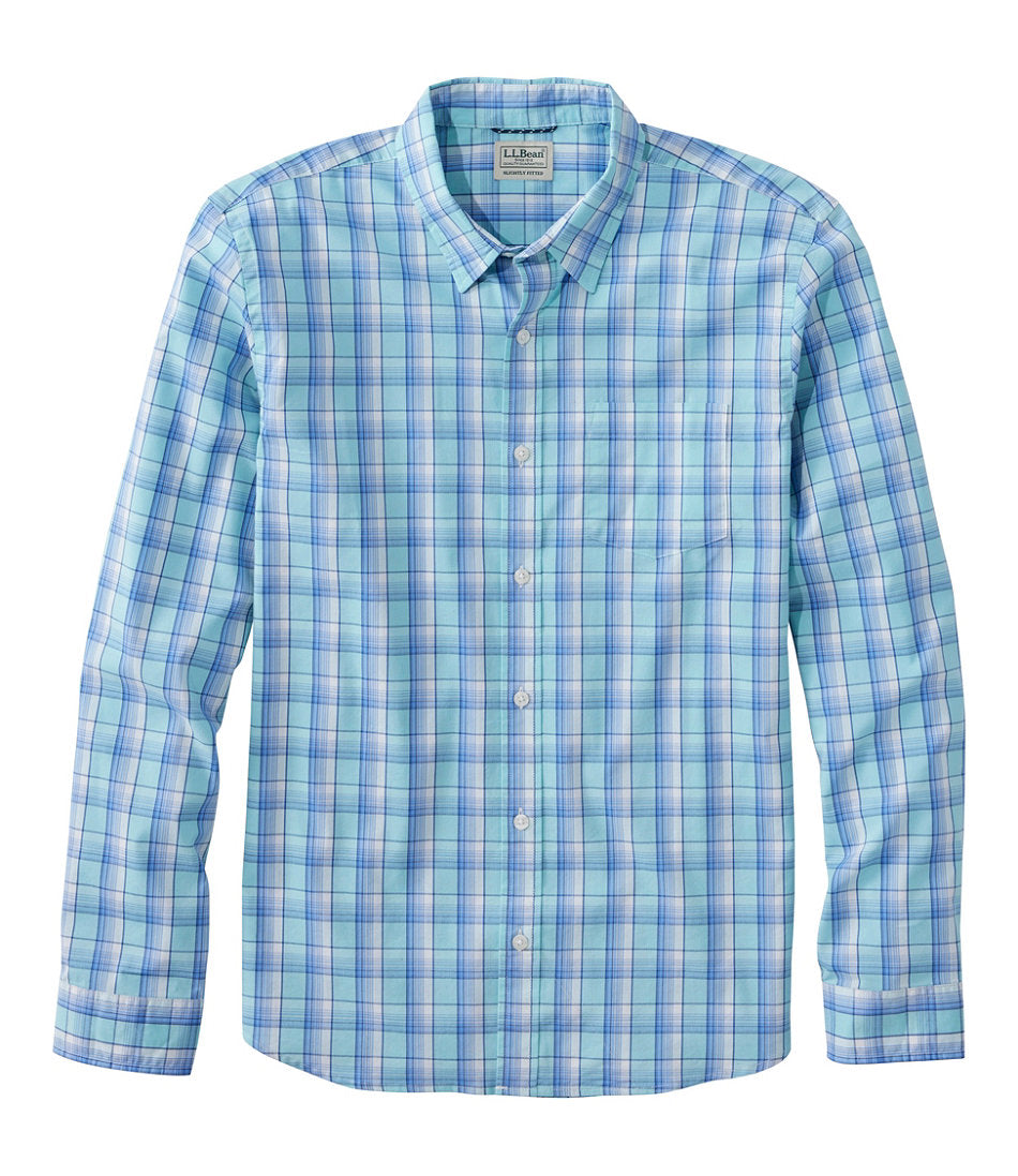 Men's Comfort Stretch Performance® Shirt, Long-Sleeve, Slightly Fitted Untucked Fit, Plaid | L.L.Bean sale - US 3244