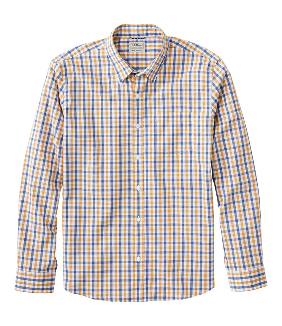Men's Comfort Stretch Performance® Shirt, Long-Sleeve, Slightly Fitted Untucked Fit, Plaid | L.L.Bean sale - US 3244