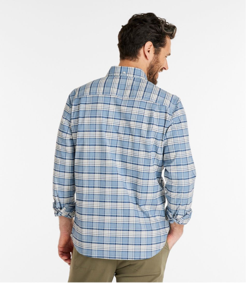 Men's Comfort Stretch® Oxford Shirt, Slightly Fitted Untucked Fit, Plaid | L.L.Bean sale