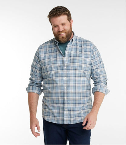 Men's Comfort Stretch® Oxford Shirt, Slightly Fitted Untucked Fit, Plaid | L.L.Bean sale