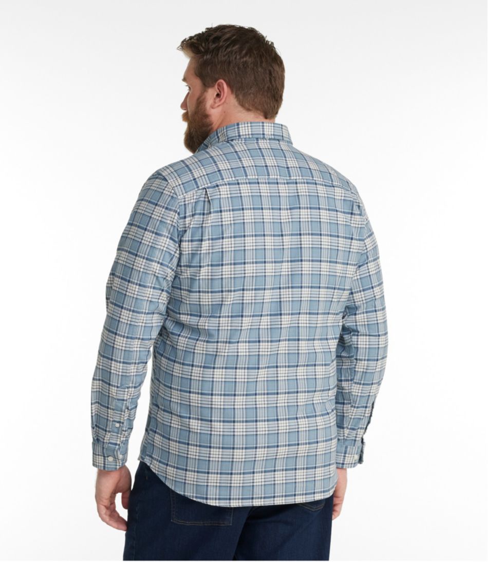 Men's Comfort Stretch® Oxford Shirt, Slightly Fitted Untucked Fit, Plaid | L.L.Bean sale