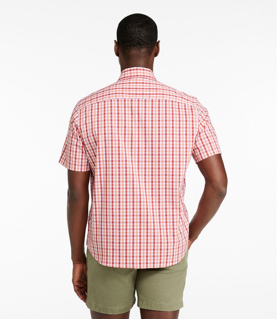 Men's Comfort Stretch Performance® Shirt, Short-Sleeve, Slightly Fitted Untucked Fit, Plaid | L.L.Bean for sale