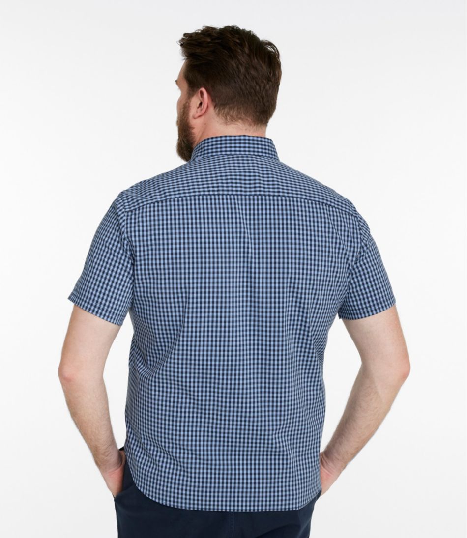 Men's Comfort Stretch Performance® Shirt, Short-Sleeve, Slightly Fitted Untucked Fit, Plaid | L.L.Bean for sale