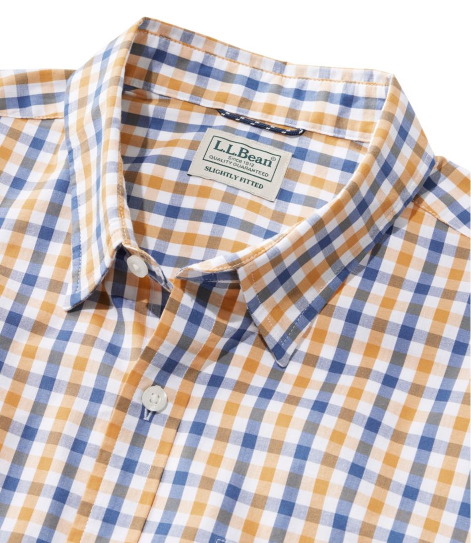 Men's Comfort Stretch Performance® Shirt, Short-Sleeve, Slightly Fitted Untucked Fit, Plaid | L.L.Bean for sale