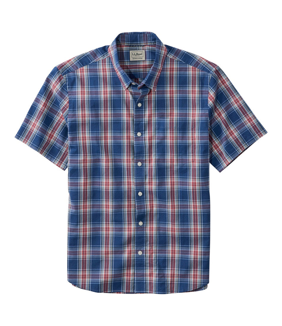 Men's Comfort Stretch Performance® Shirt, Short-Sleeve, Slightly Fitted Untucked Fit, Plaid | L.L.Bean for sale - US 3826