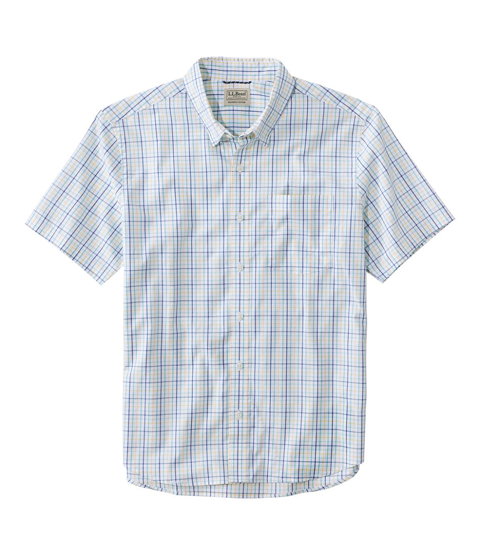 Men's Comfort Stretch Performance® Shirt, Short-Sleeve, Slightly Fitted Untucked Fit, Plaid | L.L.Bean for sale - US 3826