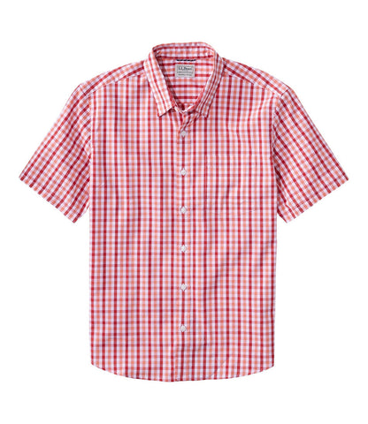 Men's Comfort Stretch Performance® Shirt, Short-Sleeve, Slightly Fitted Untucked Fit, Plaid | L.L.Bean for sale - US 3826