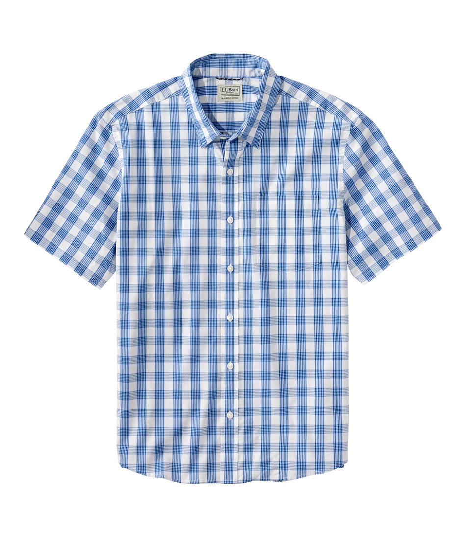 Men's Comfort Stretch Performance® Shirt, Short-Sleeve, Slightly Fitted Untucked Fit, Plaid | L.L.Bean for sale - US 3826