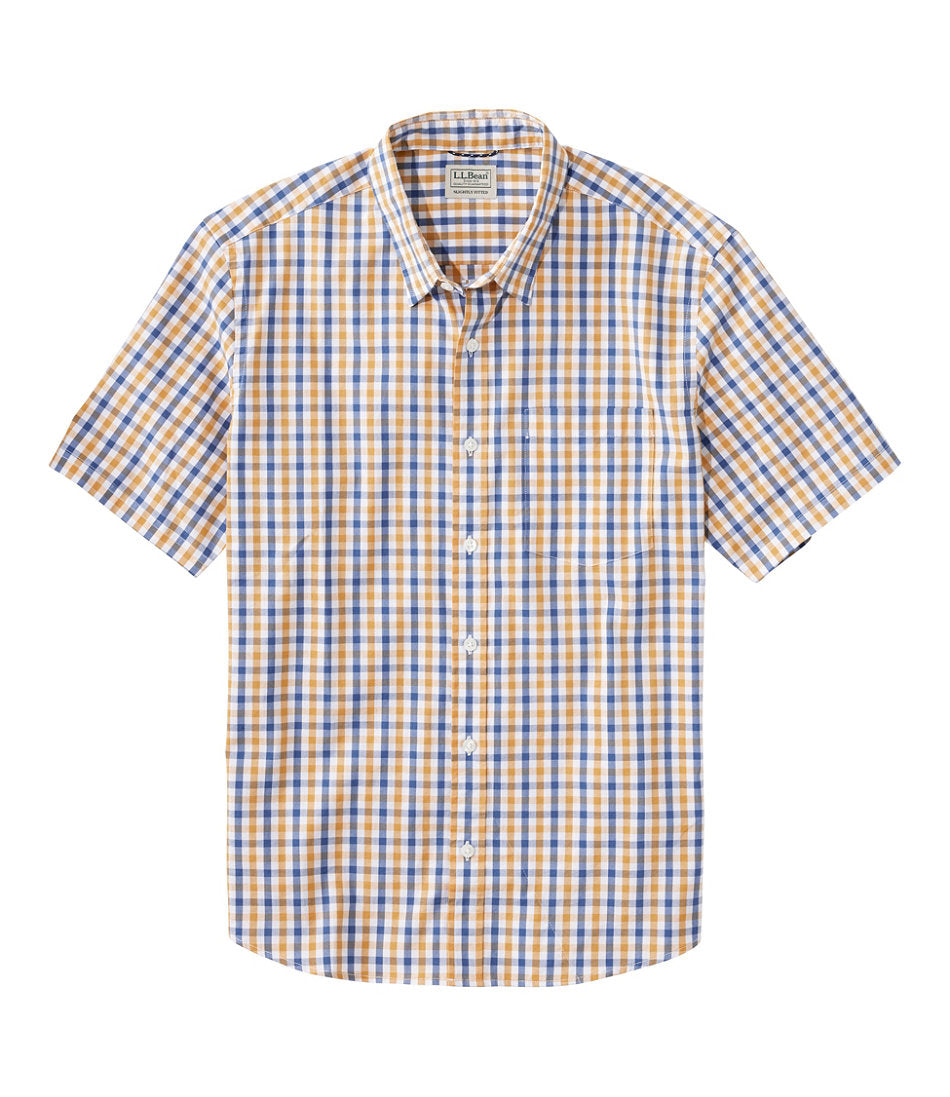 Men's Comfort Stretch Performance® Shirt, Short-Sleeve, Slightly Fitted Untucked Fit, Plaid | L.L.Bean for sale - US 3826