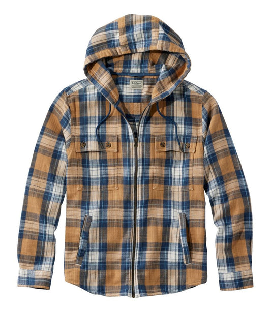 Men's 1912 Field Flannel Shirt, Hooded, Slightly Fitted Untucked Fit, Plaid | L.L.Bean outlet