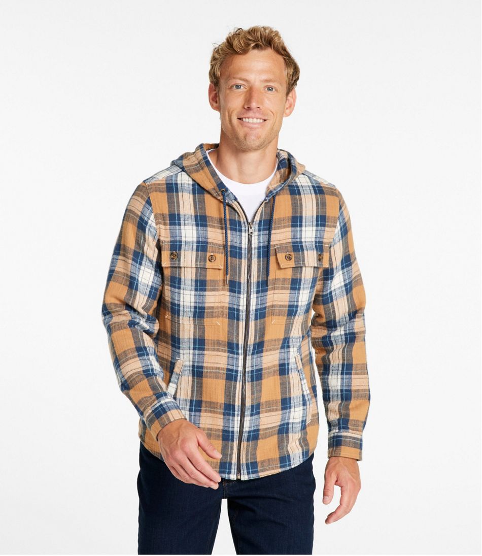 Men's 1912 Field Flannel Shirt, Hooded, Slightly Fitted Untucked Fit, Plaid | L.L.Bean outlet