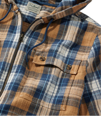 Men's 1912 Field Flannel Shirt, Hooded, Slightly Fitted Untucked Fit, Plaid | L.L.Bean outlet
