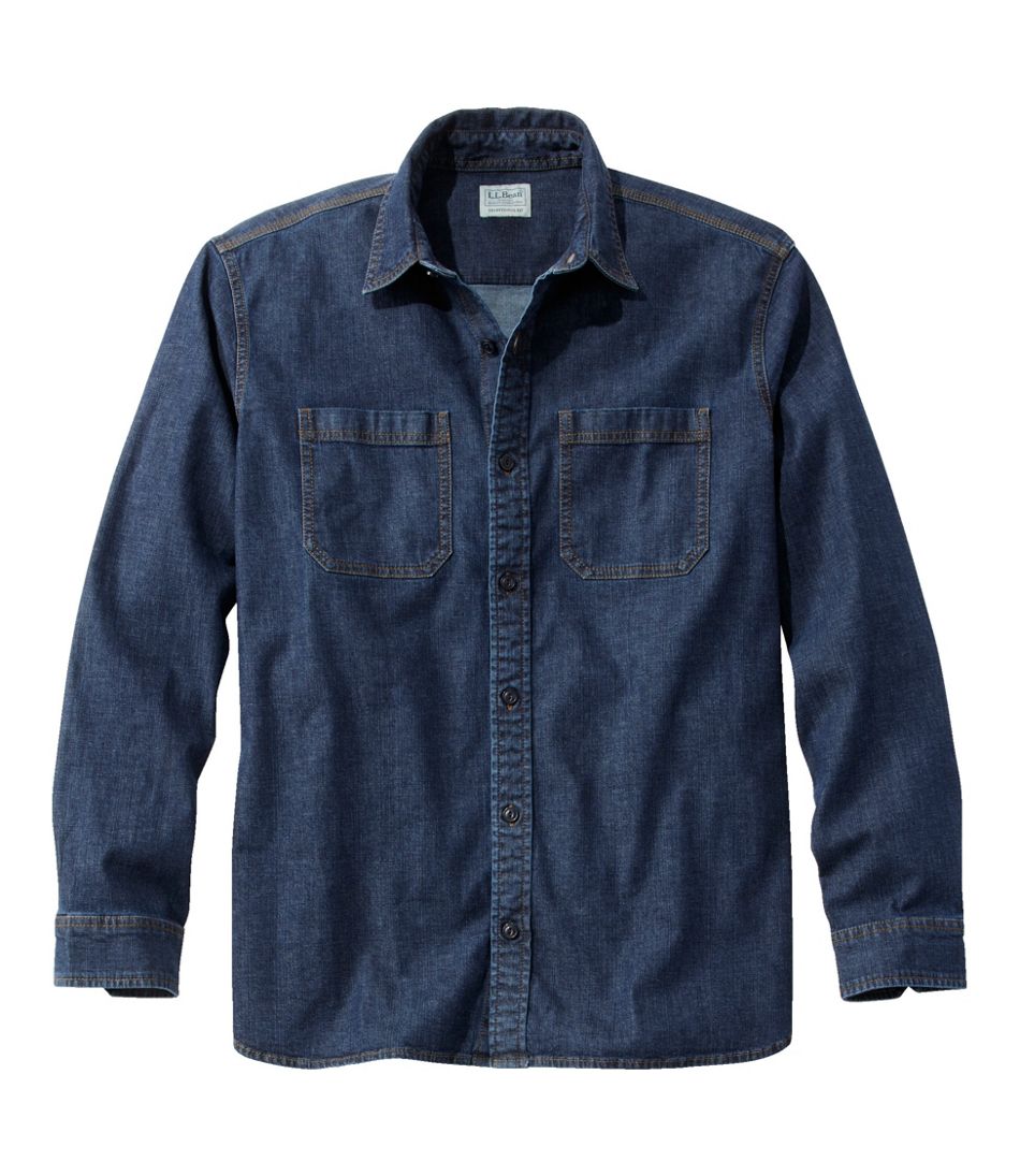 Men's BeanFlex® Denim Shirt, Traditional Untucked Fit | L.L.Bean near me