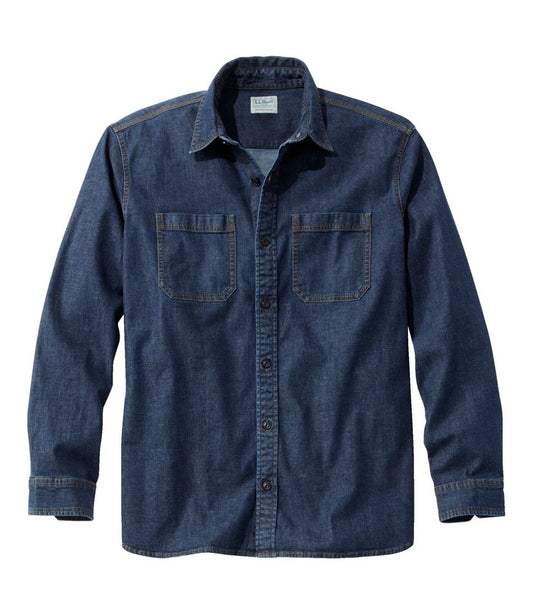 Men's BeanFlex® Denim Shirt, Traditional Untucked Fit | L.L.Bean near me