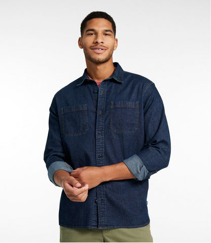 Men's BeanFlex® Denim Shirt, Traditional Untucked Fit | L.L.Bean near me