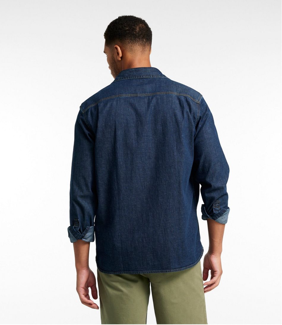 Men's BeanFlex® Denim Shirt, Traditional Untucked Fit | L.L.Bean near me