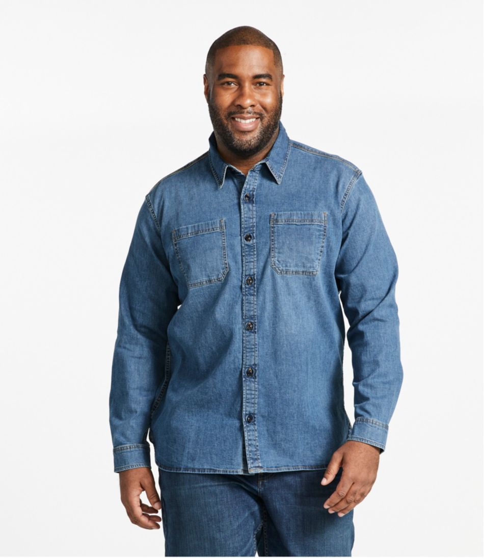 Men's BeanFlex® Denim Shirt, Traditional Untucked Fit | L.L.Bean near me