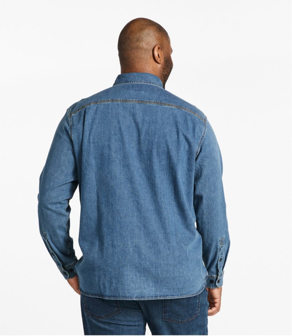Men's BeanFlex® Denim Shirt, Traditional Untucked Fit | L.L.Bean near me