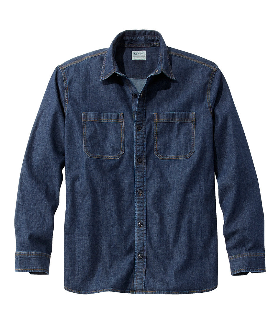Men's BeanFlex® Denim Shirt, Traditional Untucked Fit | L.L.Bean near me - US 5112