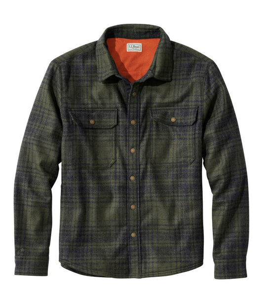 Men's Maine Guide Lightweight Lined Wool Field Shirt, Plaid | L.L.Bean discount