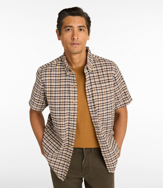 Men's Stonecoast Hemp Shirt, Short-Sleeve, Slightly Fitted Untucked Fit | L.L.Bean sale