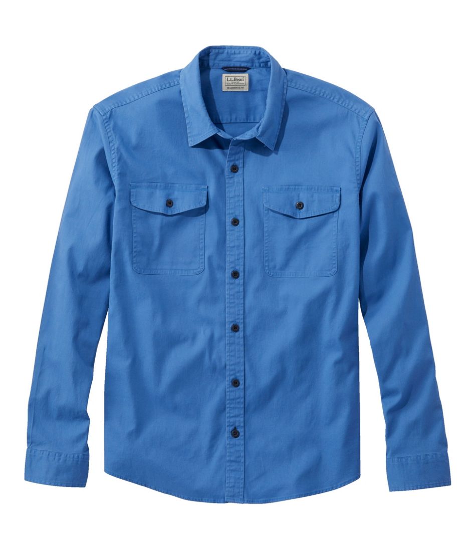 Men's Lakewashed Twill Shirt, Traditional Untucked Fit | L.L.Bean on sale