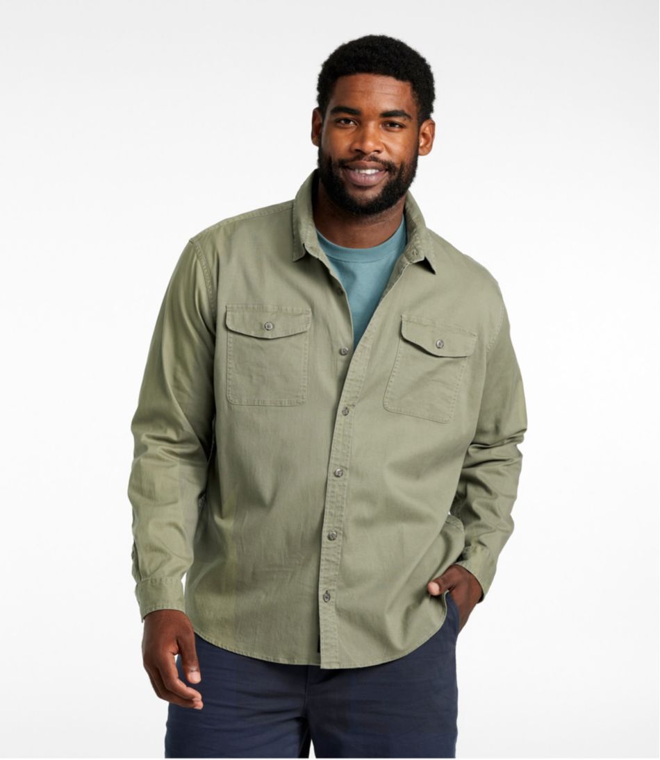 Men's Lakewashed Twill Shirt, Traditional Untucked Fit | L.L.Bean on sale