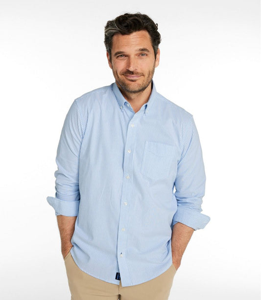 Men's Comfort Stretch Oxford Shirt, Traditional Untucked Fit, Stripe | L.L.Bean near me