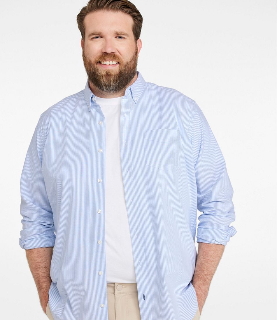 Men's Comfort Stretch Oxford Shirt, Traditional Untucked Fit, Stripe | L.L.Bean near me