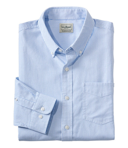 Men's Comfort Stretch Oxford Shirt, Traditional Untucked Fit, Stripe | L.L.Bean near me - US 8606