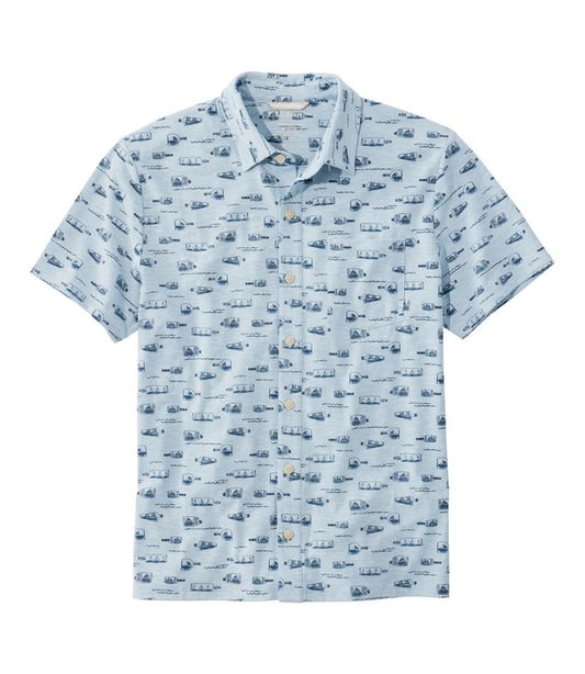Men's Lakewashed Performance Shirts, Button-Front Shirt, Short-Sleeve, Print | L.L.Bean sale