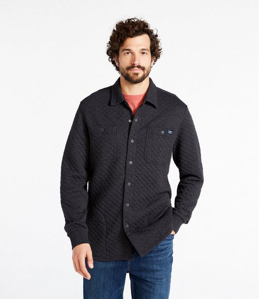 Men's Quilted Sweatshirts, Snap Overshirt | L.L.Bean for sale