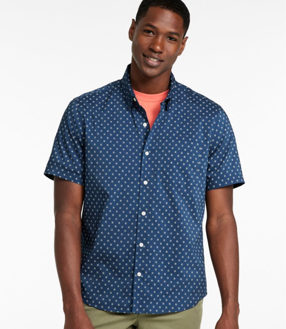 Men's Comfort Stretch Performance® Shirt, Short-Sleeve, Slightly Fitted Untucked Fit, Print | L.L.Bean on sale