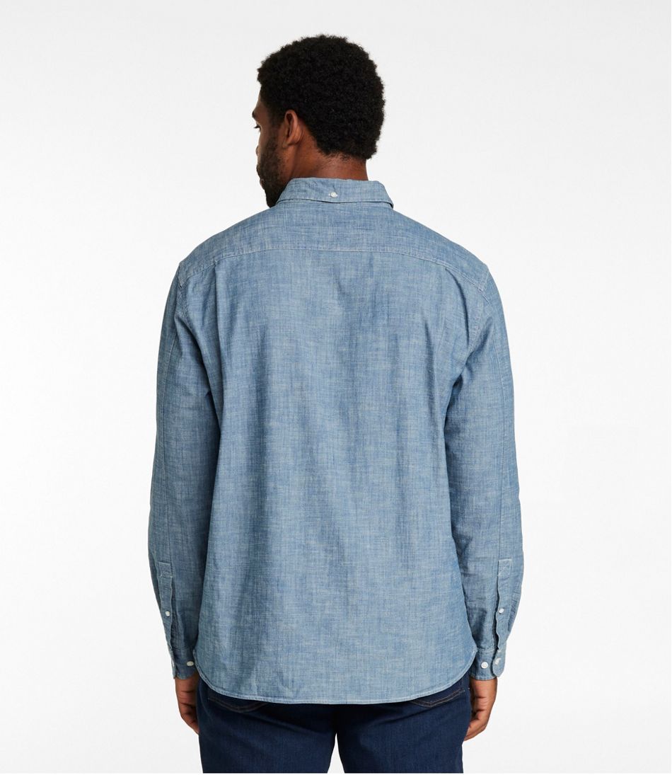 Men's Comfort Stretch® Chambray Shirt, Long-Sleeve, Slightly Fitted Untucked Fit | L.L.Bean near me
